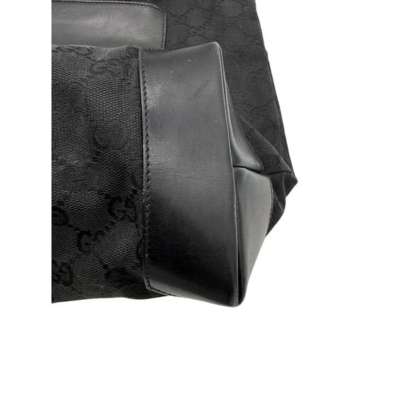 GUCCI Black Guccissima Monogram Nylon Tote Bag with leather*COA included - Picture 11 of 16